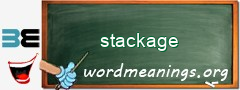 WordMeaning blackboard for stackage